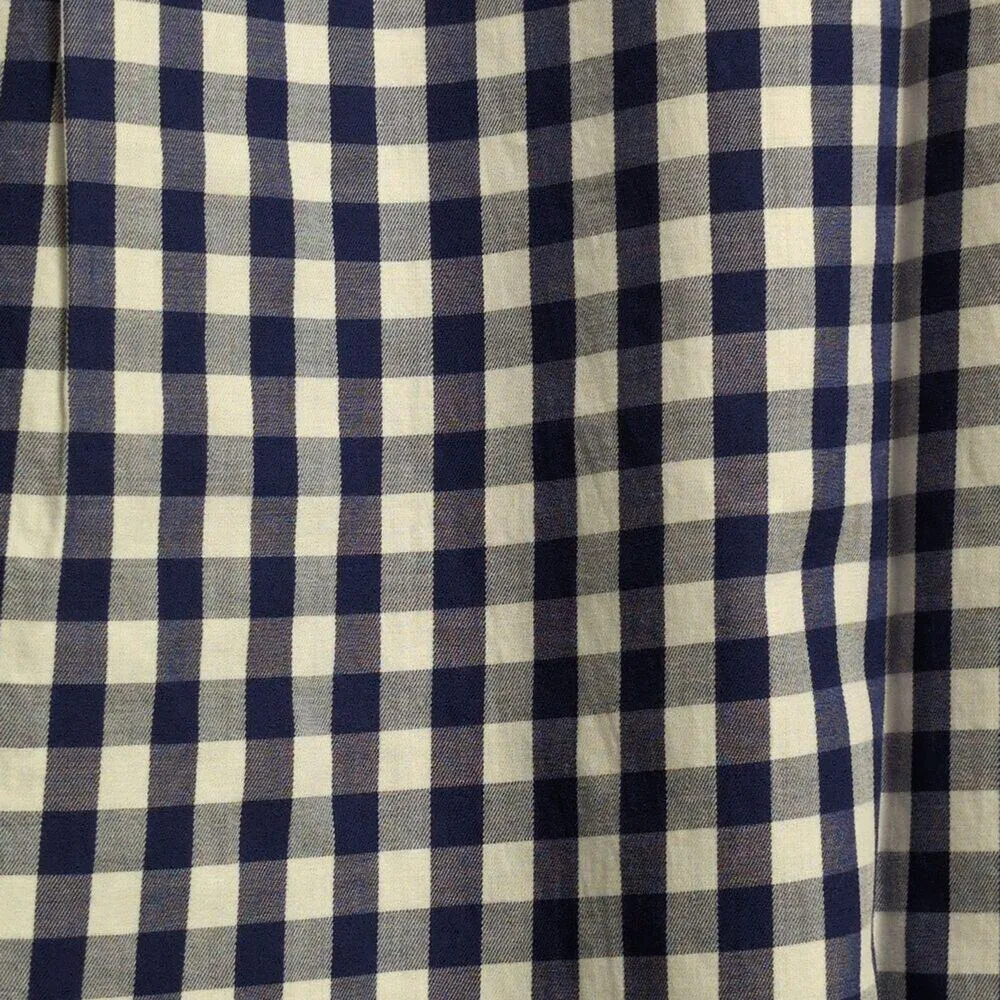 NWT UNTUCKIT Belleza Navy Gingham Button Down Regular Fit Long Sleeve Shirt Sz 2 Blue - Image 2