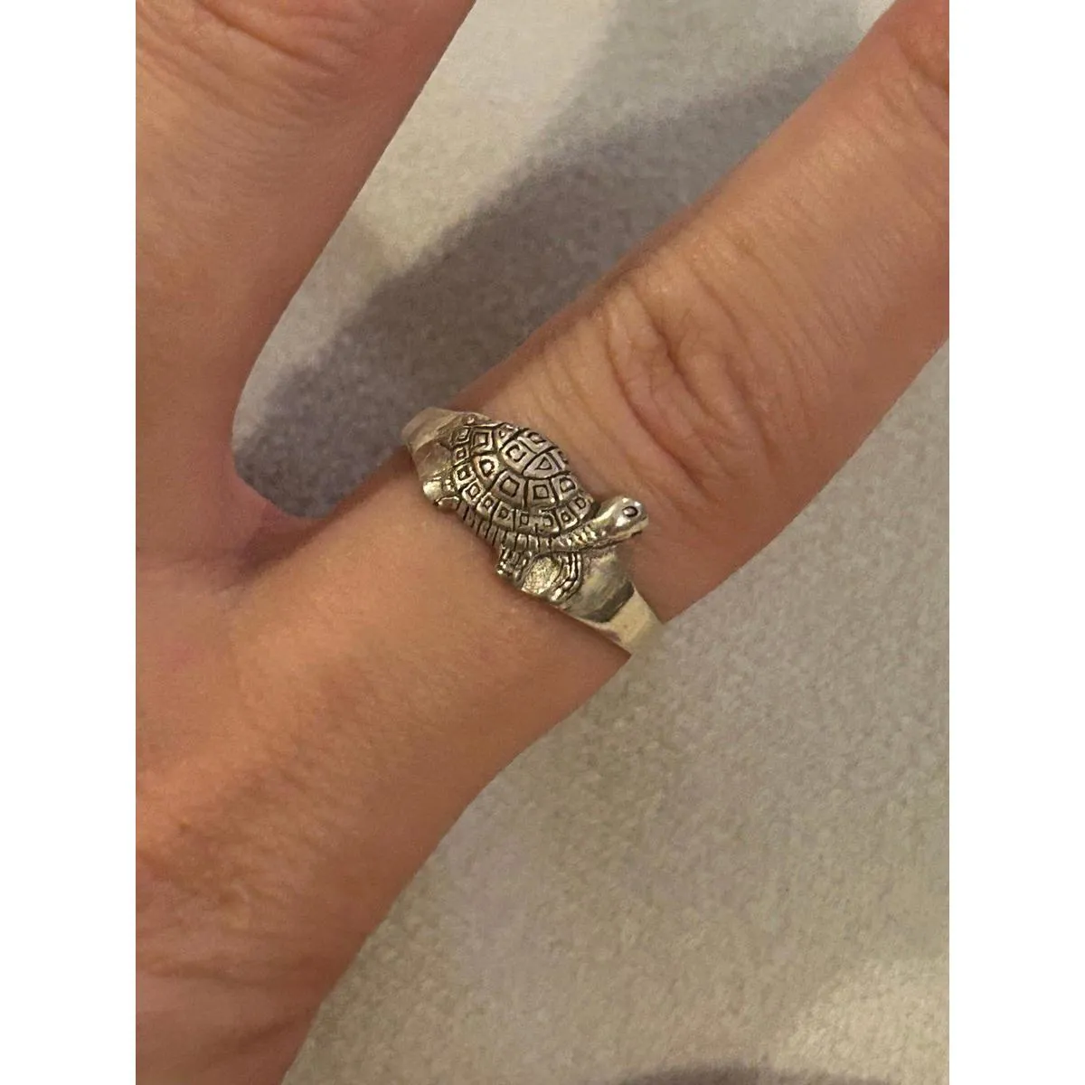 925 sterling silver ring band size 8.75 lot c15 turtle - Image 2