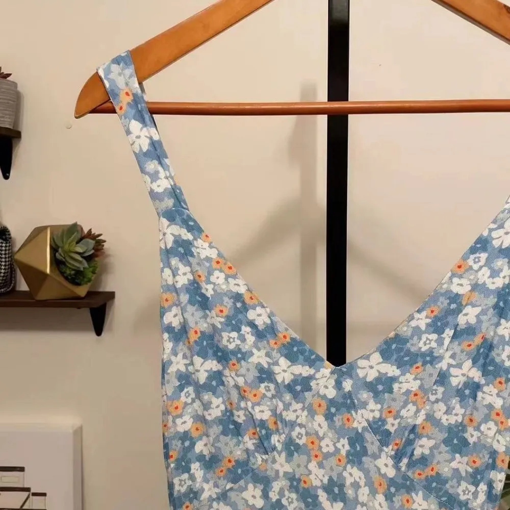 Charlie Holiday Blue Floral Midi Dress - Image 3