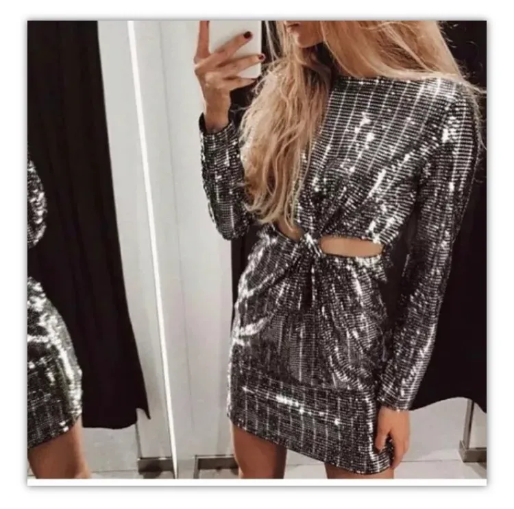 ZARA Eveningwear Collection Sequins Dress - Image 8