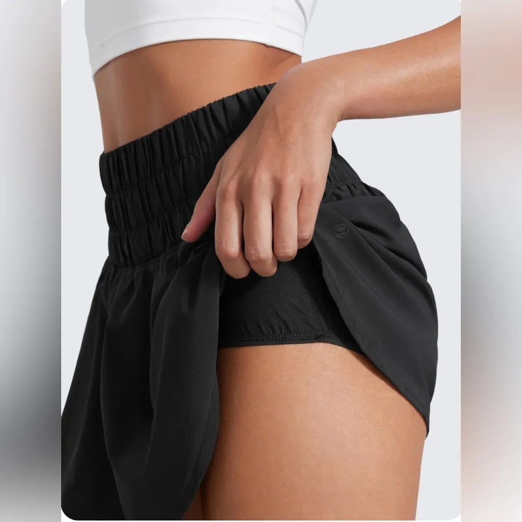 CRZ YOGA Athletic Shorts Black Large NWT - Image 2