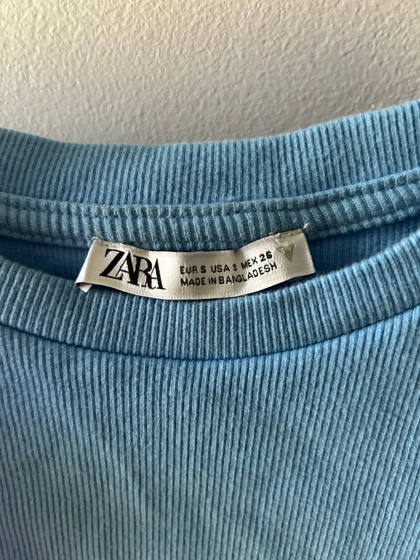 Blue ZARA Ruffle Tank Top - Image 3