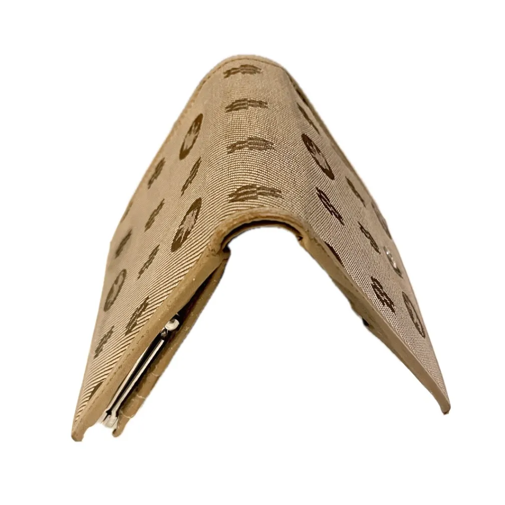 Vintage Hunting World Rugged Nylon & Soft Leather Bifold and Kisslock Wallet Tan - Image 6