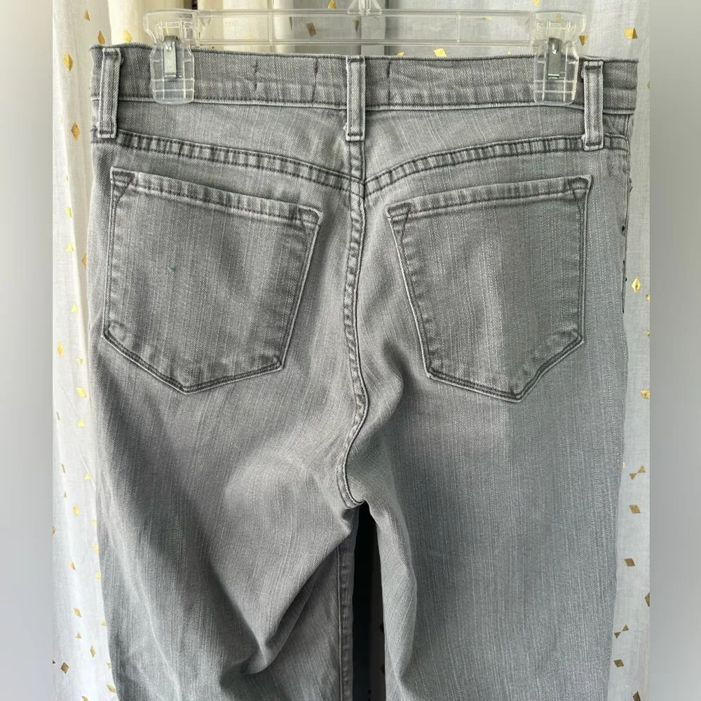 NYDJ Women's Light Gray Wash Embellished Mini Jewel Studs Denim Jeans Size 8P - Image 5