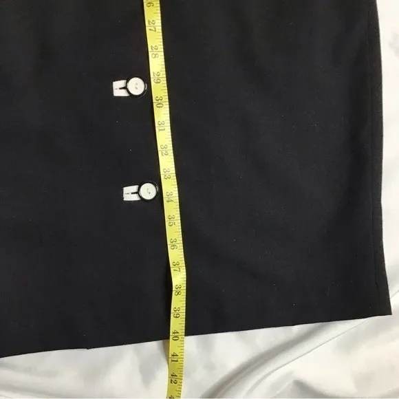 Howard Wolf Vintage‎ Dress Made In USA Black With White Trim Size 6 TIMELESS - Image 6