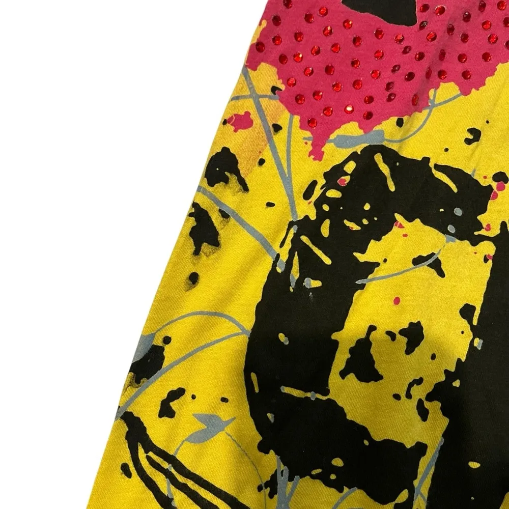 NWT, Crystal Rock By Christian Audigier Long Sleeve Shirt Limited Edition Sz S Yellow - Image 16