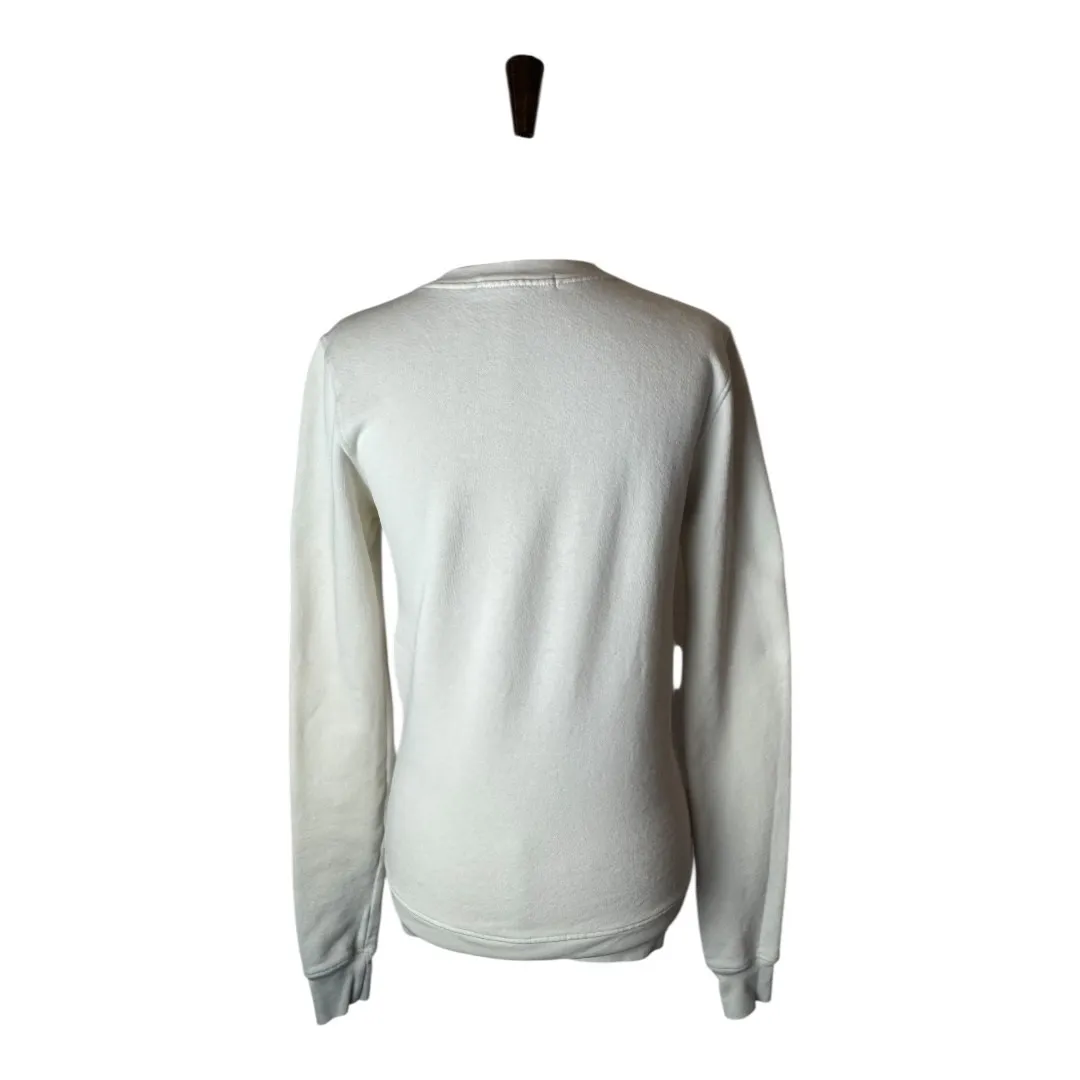 Cotton Citizen Sweatshirt Wonen XS Ivory Zipper‎ Sides Crew Neck Athleisure - Image 3