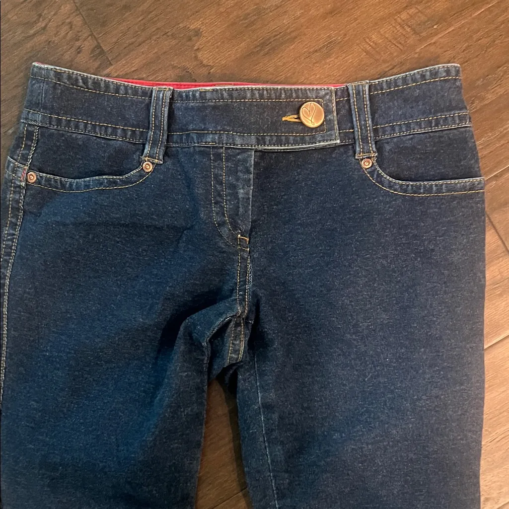 Diane Von Furstenberg Red and Blue Denim - Image 3