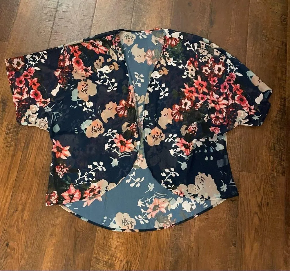 Colorful, short kimono wrap Multiple Size L - Image 5