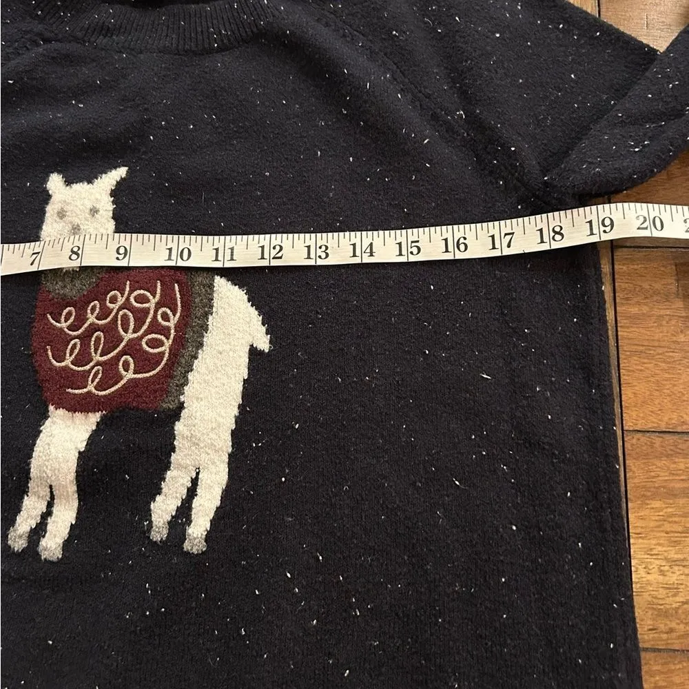 LOFT Women’s Navy Blue Llama Knit Crewneck Sweater Size Small Style 520610 - Image 6