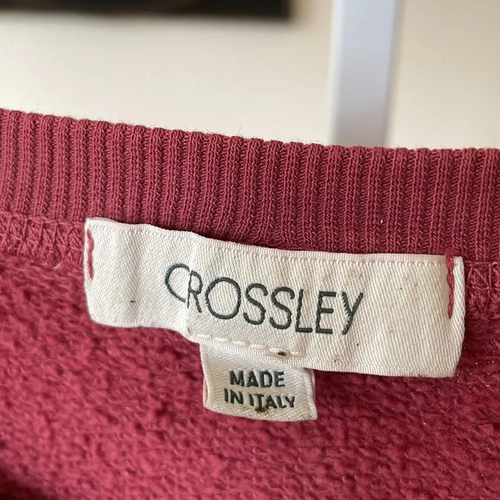 Crossly made in Italy 100% cotton beautiful dusty rose jersey sweatshirt - Image 3