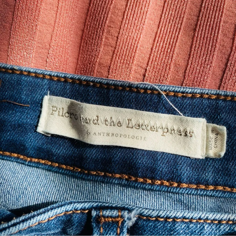 Pilcro and The Letterpress by Anthro. Mid-Rise Skinny Denim Jeans Blue S… - Image 10