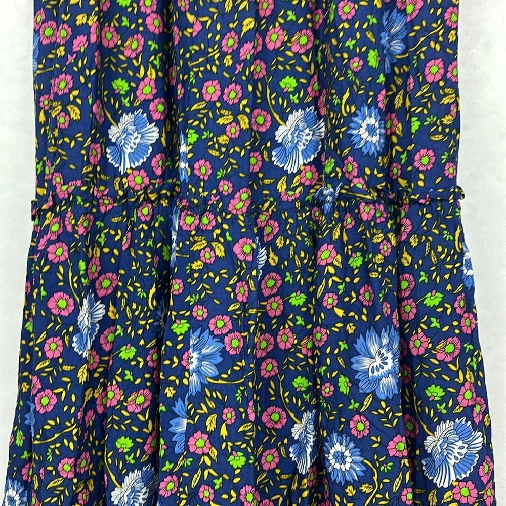 NWT Aly Daly Naxi Skirt Floral Print Navy background, pink/Yellow flower Sz S - Image 11