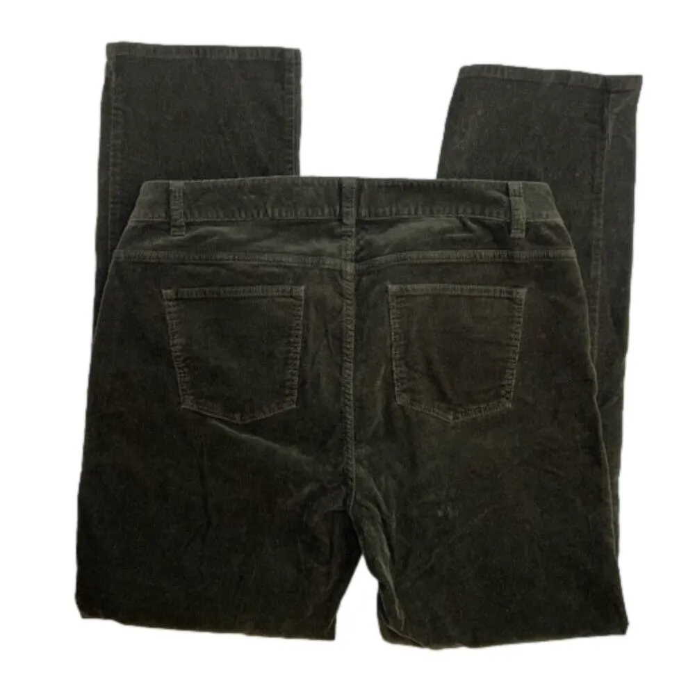 Talbots Woman Heritage Straight Leg Five Pocket Corduroy Jeans Size 14 Brown - Image 5