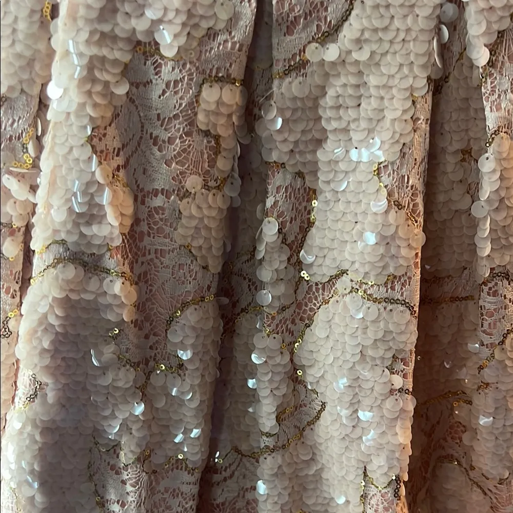 Anthropologie  Pink Sequin Dress - Image 4