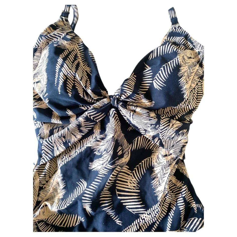 ROBIN PICCONE 'Chandy' Knot Front Underwire 1-Piece Swimsuit Sz 4 - Image 4