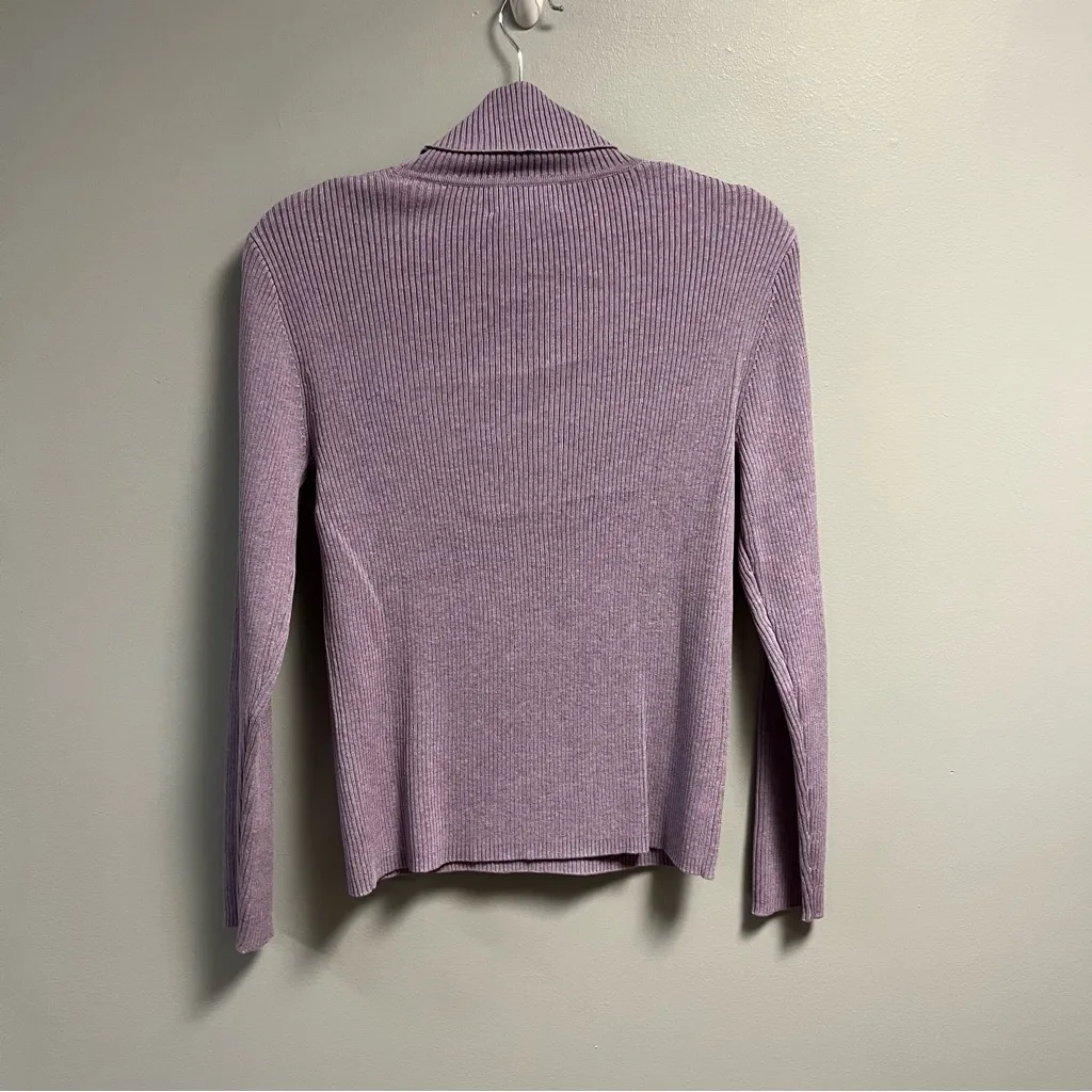 Pendleton Ribbed Turtleneck Sweater Pullover in Light Purple/ Lavender Sz M NWT - Image 6