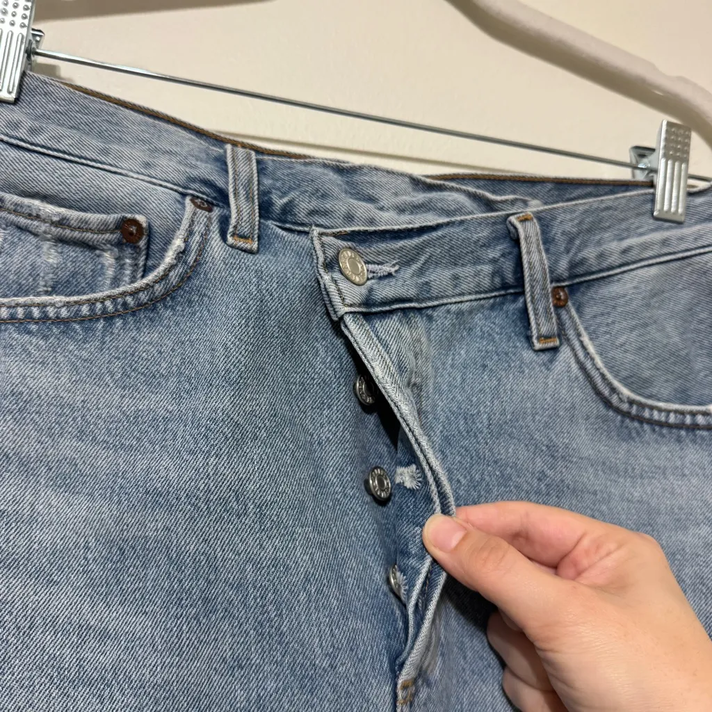 NWOT AGOLDE Criss Cross Denim Skirt Size 27 NEW - Image 6