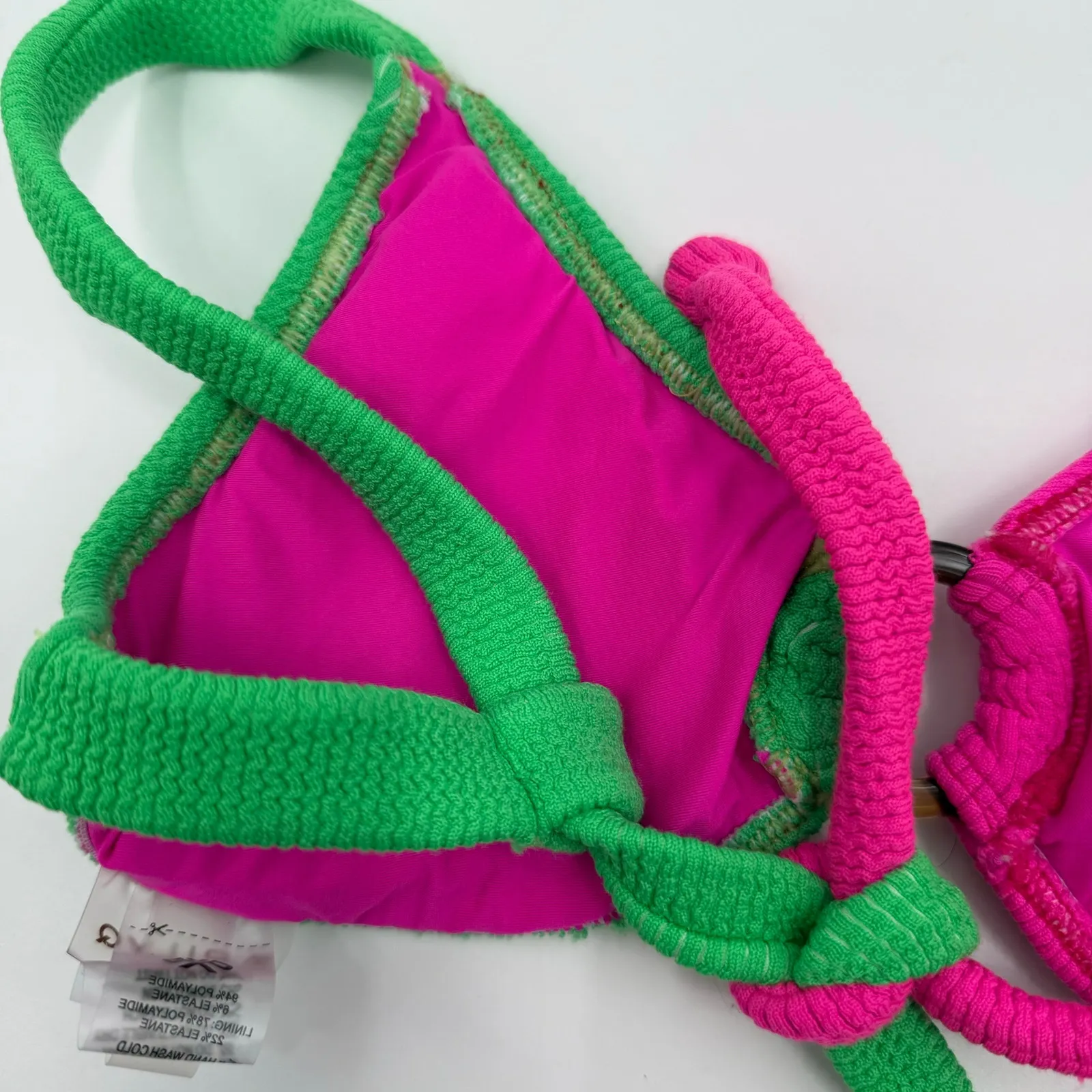 PILYQ PQ Swim Bikini Top Size Small NEW Kiwi Reef Two - Image 9