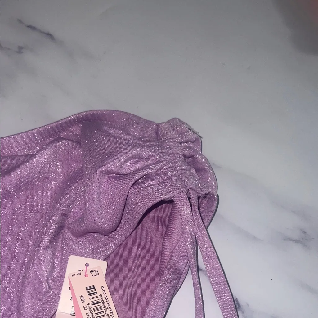 Victoria’s Secret High waisted Cheeky Shimmery Purple Bikini Bottom XL - Image 11