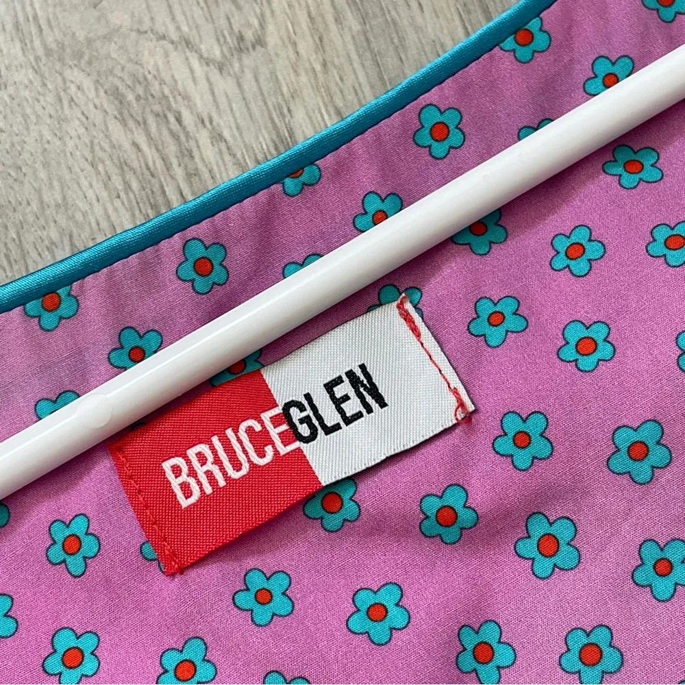 BruceGlen Tank Top floral crop womens Purple (medium) layering colorful artsy - Image 2