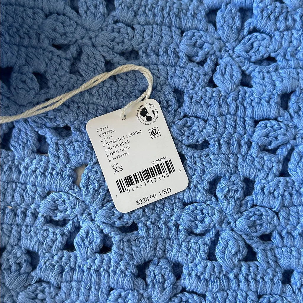 Free People Rue Crochet Tunic Size XS Hydrangea Combo New NWT - Image 7