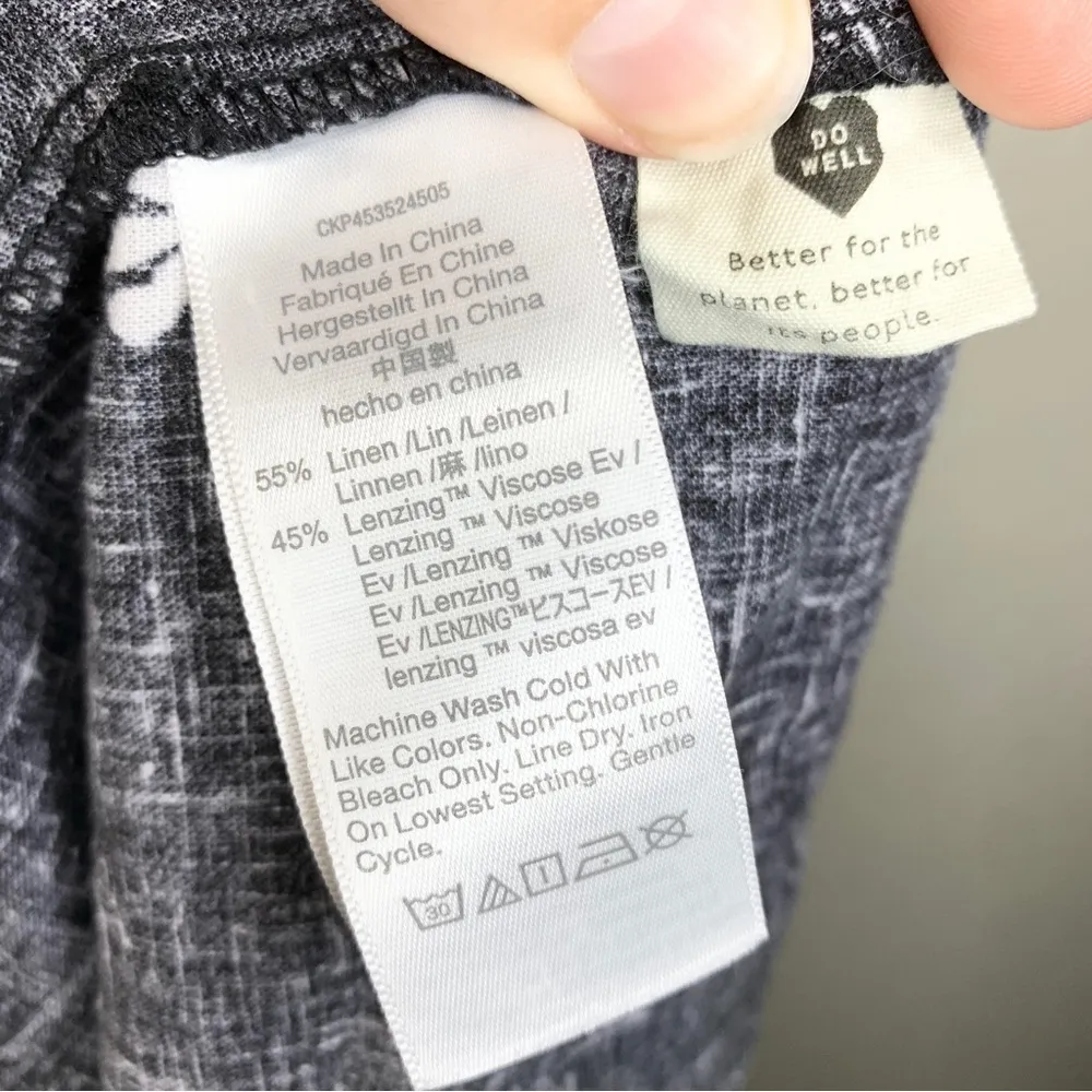 Madewell Linen-Blend Buttoned Yoke Midi Skirt in Lazy Daisies Size 0 - Image 10