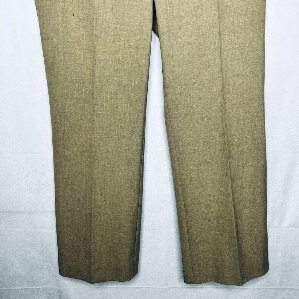 Talbots Womens Light Brown Mid-Rise Wide-Leg Dress Pants Size 6 (30x28) Stretch - Image 3