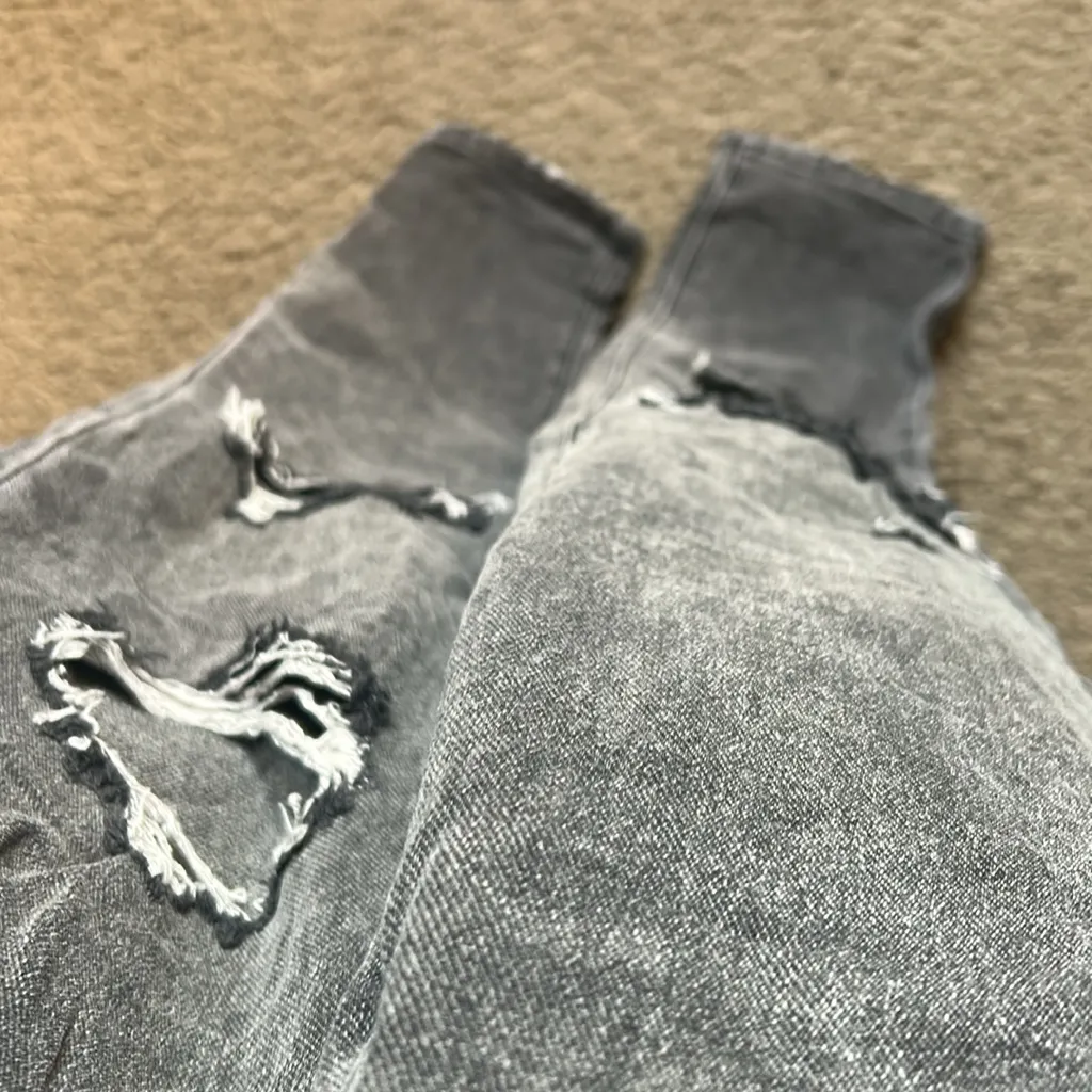 PacSun Charcoal Distressed Mom Jeans - Image 10