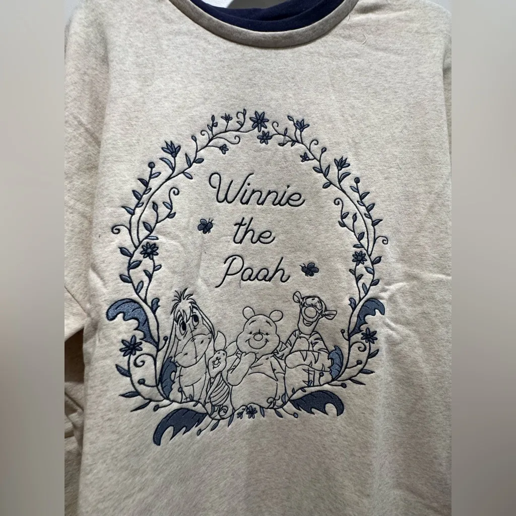 Disney Winnie the Pooh Floral Tonal Crewneck Sweater - Image 5
