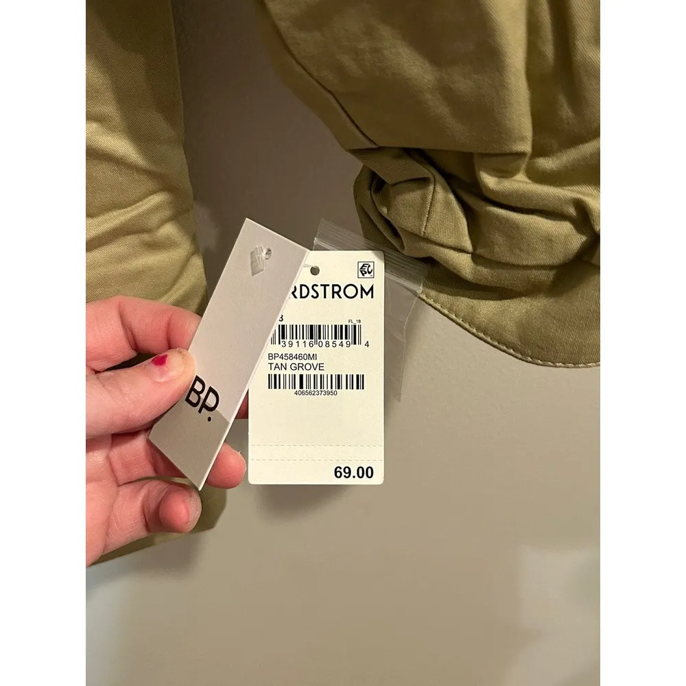 BP Quilted Shacket Jacket Oversized Size XL Work Layering Neutral Cargo Utility - Image 4