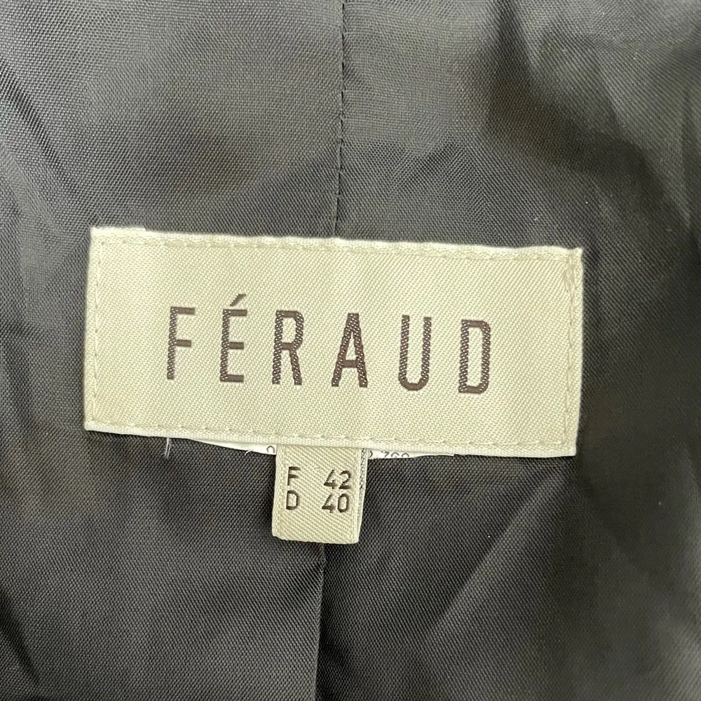 𝅺FERAUD French Designer Virgin Wool Tweed Jacket Size 10 - Image 2