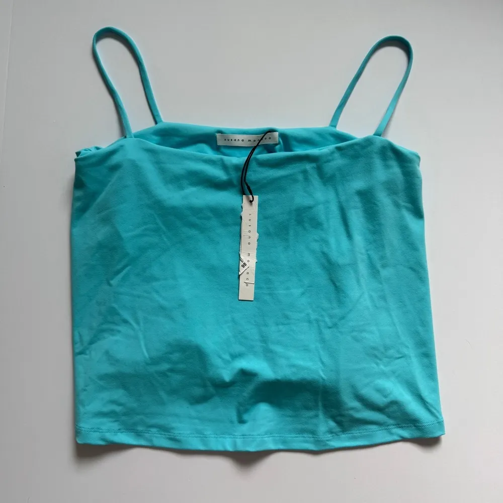 Susana Monaco Aquamarin Blue String Camisole Top Size X-Large NWT - Image 2