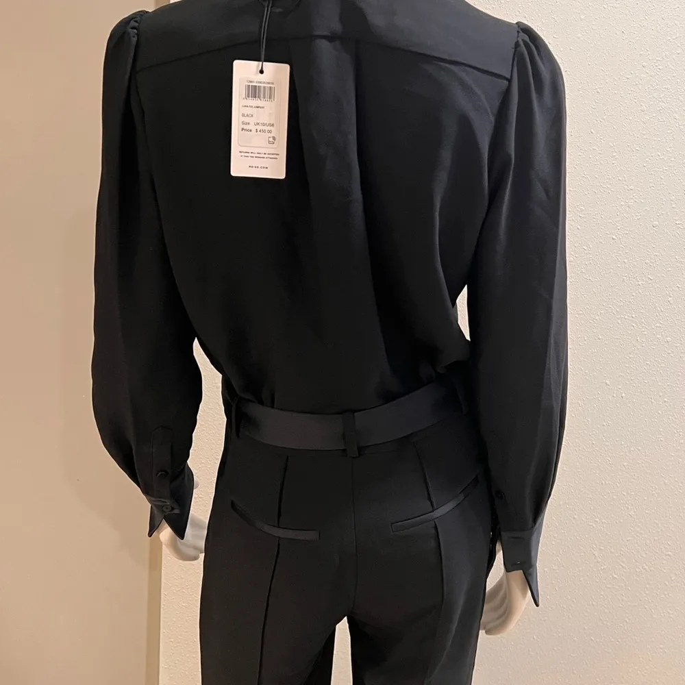 Reiss Luka Tux  Black Jumpsuit Retails $390 BNWTS - Image 12