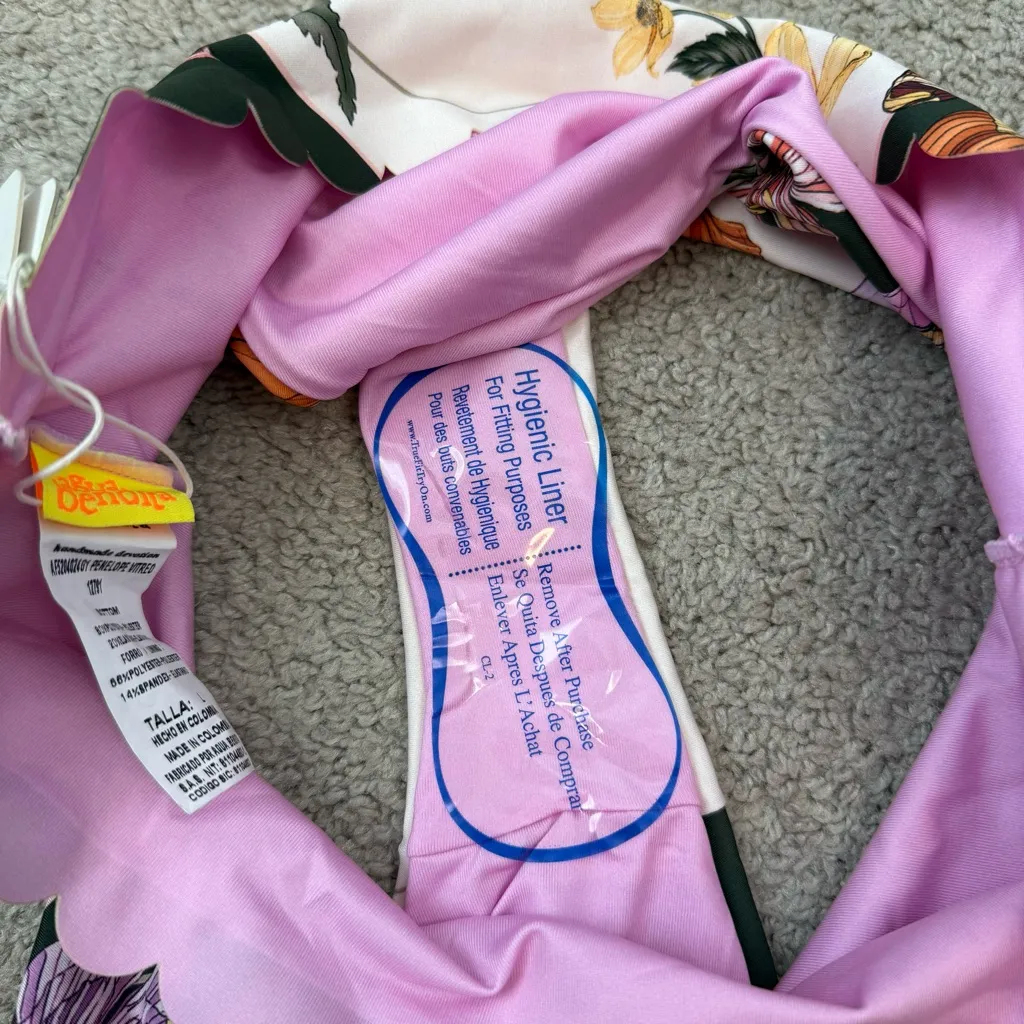 Aqua Bendita Penelope Vitreo Bikini Bottom L Floral Multi‎ Pink Size L - Image 6