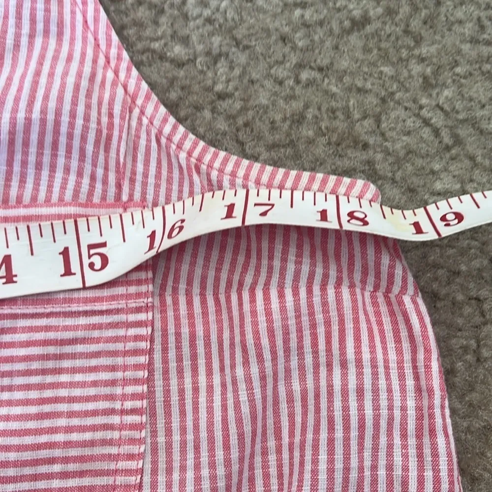 Anthropologie Hd in Paris summer seersucker candy cane stripe sleeveless blouse - Image 11