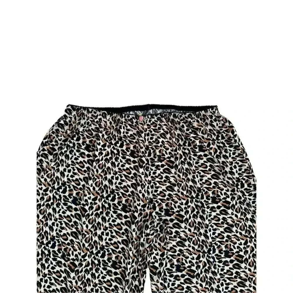 2 for $30 Leopard Print Brown Black Wide Leg Elastic Waist Pull on SZ S #1945 - Image 2