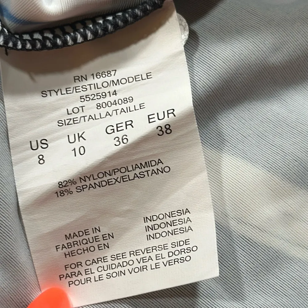 Island Escape Swim Island Escape Hawaiian Bloom Tankini Top size 8 NEW Black - Image 10