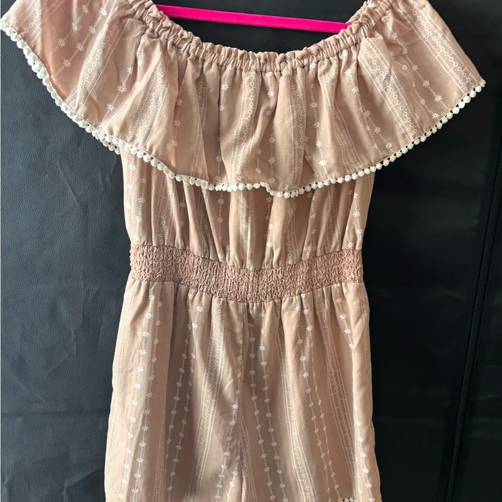 Pink Lily  Floral Boho Smock Waist Romper - Image 6