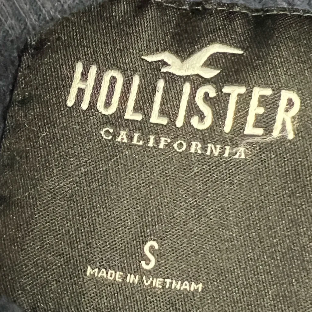 Hollister California Blue Sweatshirt with Raw Edge - Size Small - VGUC - Image 6