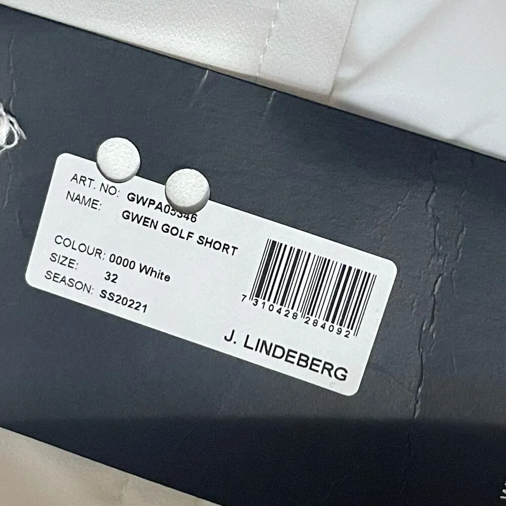 J. LINDEBERG Gwen Golf Shorts Size 32 White NEW Active Performance Casual Sporty - Image 8