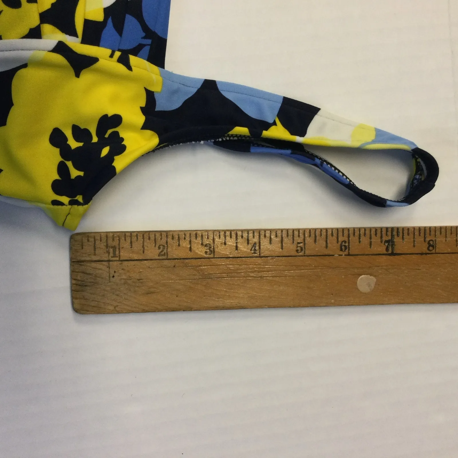 Caribbean Joe 2 Piece Swimsuit Floral‎ Top Skirt Bottom Solid Color Navy Sz Sm - Image 8