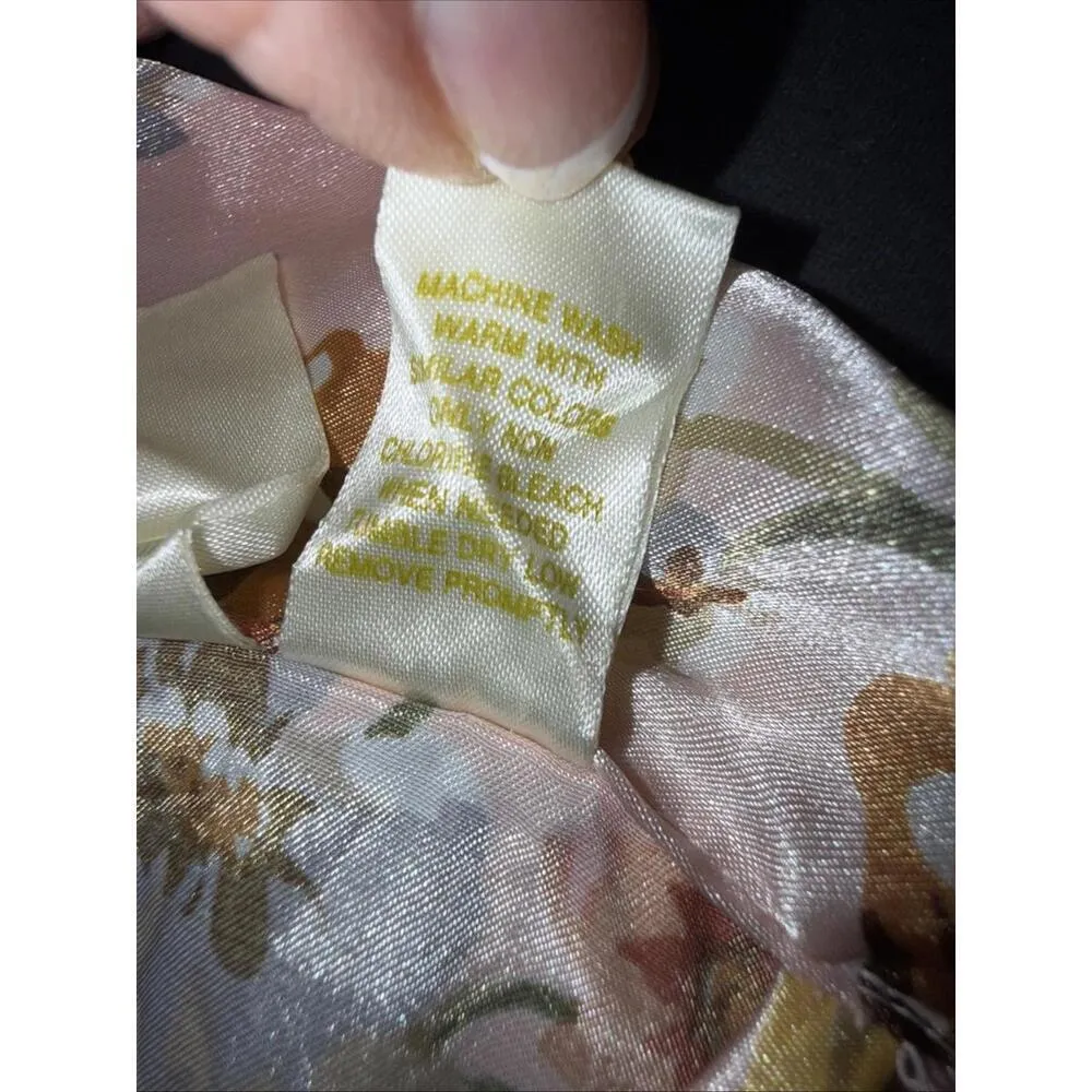 Victoria’s Secret Vintage Floral Pink Lace Preppy Classic Lounge Kimono Small - Image 14