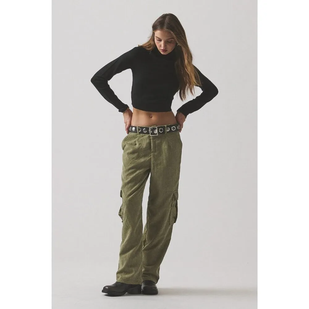 superdown Willow Cargo Pants in Army Green Small New Womens Corduroy Trousers - Image 13