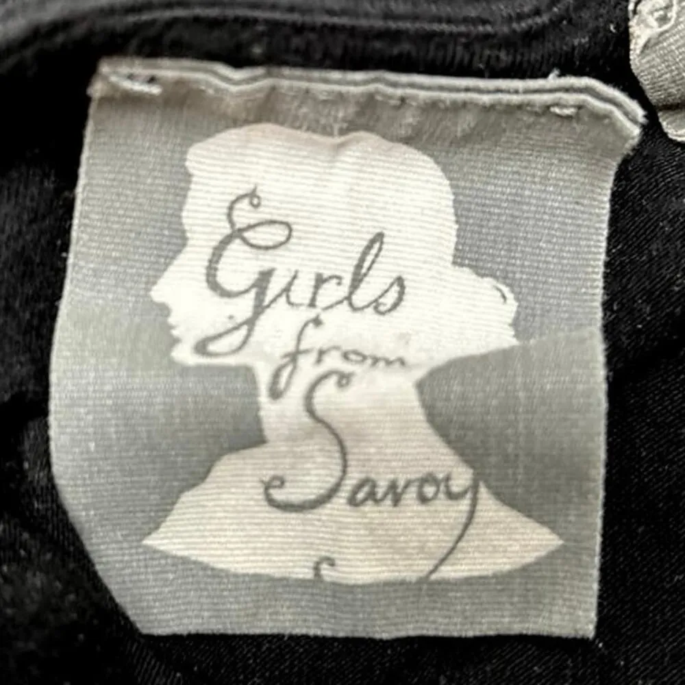 Anthropologie Girls From Savoy Black Faux Wrap Sleeveless Fit Flare Dress Sz XS - Image 6