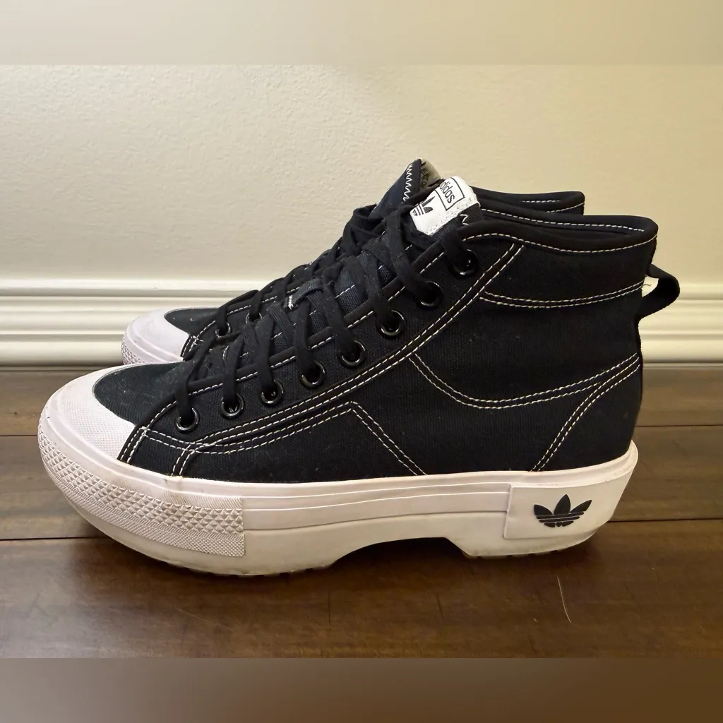 Adidas Nizza Trek high-top canvas sneakers Women’s size 9 - Image 3