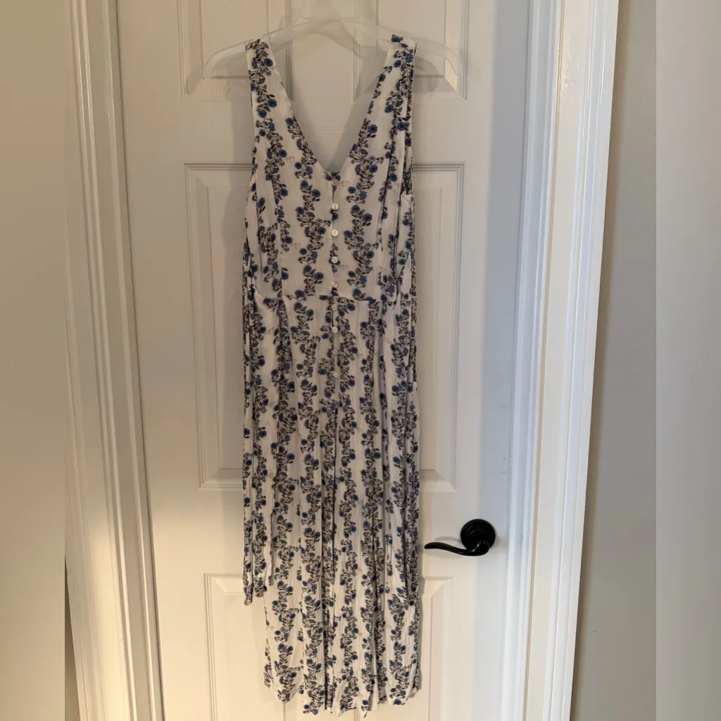 Floral Print Sleeveless jumpsuit Blue - Image 2