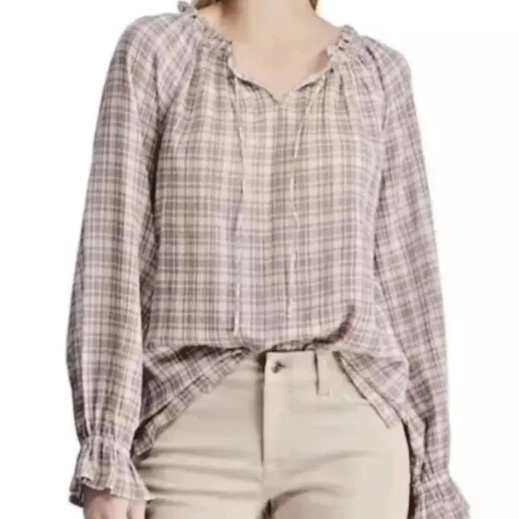 Chaps • Ruffle Tunic with Long Sleeves and Tie feature • Size XL - Image 3