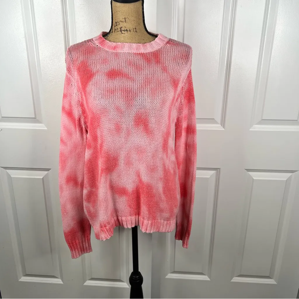 Sz S/M Wooden Ships NWOT $135 MSRP  Pink Tie Dye Sweater - Image 3