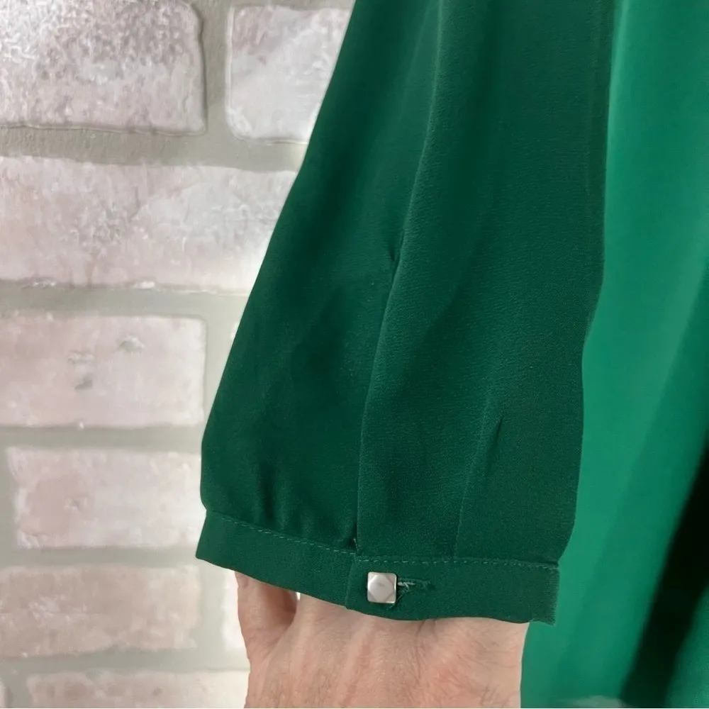 Anthropologie HD in Paris Dara Tee Laser Cut Blouse in Green Size 0 - Image 7